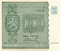 100 Markkaa 1945 Litt.B J1009023 kl.8